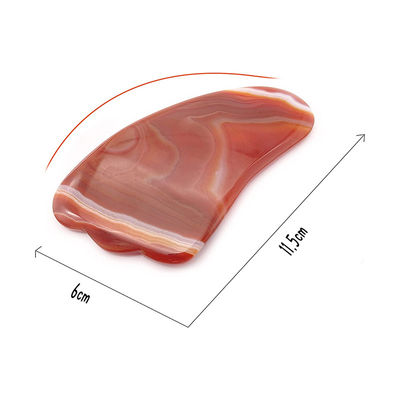 Fonction de levage du visage Agate rouge cristal de quartz Gua Sha plaque de ferraille pour portable