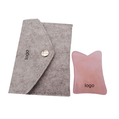 Fonction de lifting du visage Rose Quartz Vrai Jade Gua Sha Cristal Massage du visage à rouleaux Guasha Pierre pour le rajeunissement du visage / corps
