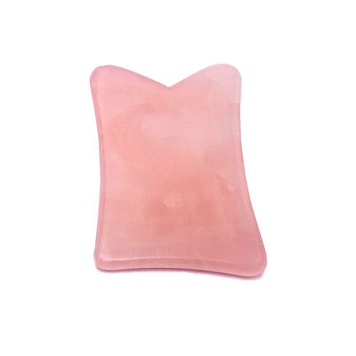 Fonction de lifting du visage Rose Quartz Vrai Jade Gua Sha Cristal Massage du visage à rouleaux Guasha Pierre pour le rajeunissement du visage / corps