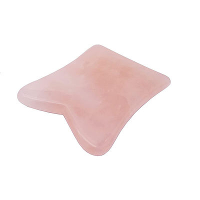 Fonction de lifting du visage Rose Quartz Vrai Jade Gua Sha Cristal Massage du visage à rouleaux Guasha Pierre pour le rajeunissement du visage / corps