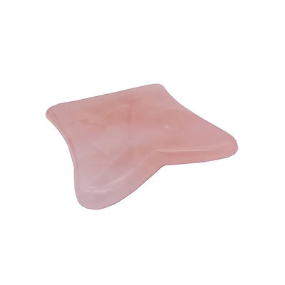 Fonction de lifting du visage Rose Quartz Vrai Jade Gua Sha Cristal Massage du visage à rouleaux Guasha Pierre pour le rajeunissement du visage / corps