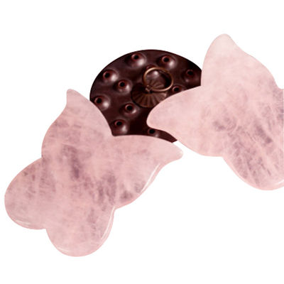 Massageur facial en forme de papillon Plaque de massage en pierre naturelle Gua Sha Scraper pour le cou Spa d'acupuncture du corps