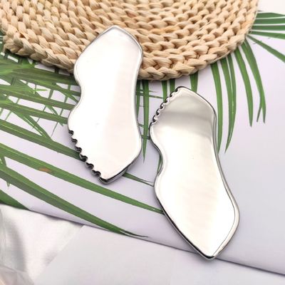 Massage musculaire en acier inoxydable Guasha Outil métallique relaxant pour le massage du visage Massageur Tissus de sonde de physiothérapie Plaque de grattage