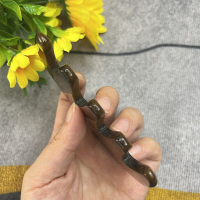 Meridian Care Jade Comb Natural Tiger Eye Stone Gua Sha Scraper pour le massage de la tête et du cuir chevelu