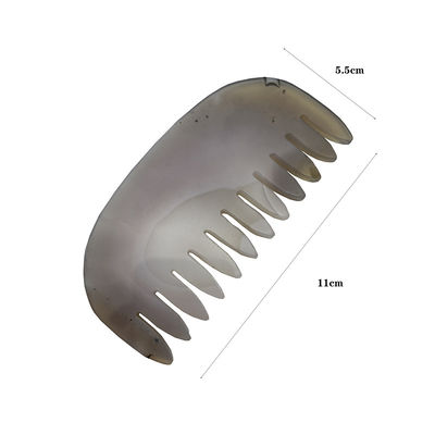 Le peigne naturel d'agate gris de jade Guasha L'outil ultime de massage de la tête et du méridien pour le massage du visage / du corps