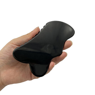Masseur facial Obsidian Guasha Beau massage grattage Obsidian noir Masseur facial Acupuncture Gua Sha Eye Tableau de soins du visage Outil SPA