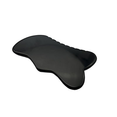 Masseur facial Obsidian Guasha Beau massage grattage Obsidian noir Masseur facial Acupuncture Gua Sha Eye Tableau de soins du visage Outil SPA