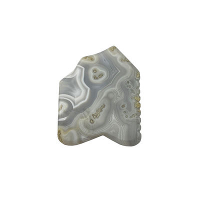 Grise Agate Facial Guasha Levé de la peau Firming naturel de guérison des mains Jade Gua Sha Outil de massage pour le raffermissement du visage et de la peau
