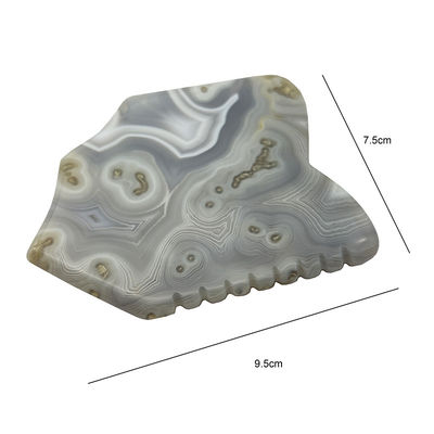 Grise Agate Facial Guasha Levé de la peau Firming naturel de guérison des mains Jade Gua Sha Outil de massage pour le raffermissement du visage et de la peau