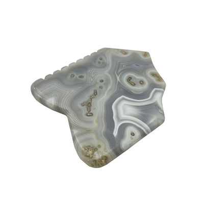 Grise Agate Facial Guasha Levé de la peau Firming naturel de guérison des mains Jade Gua Sha Outil de massage pour le raffermissement du visage et de la peau