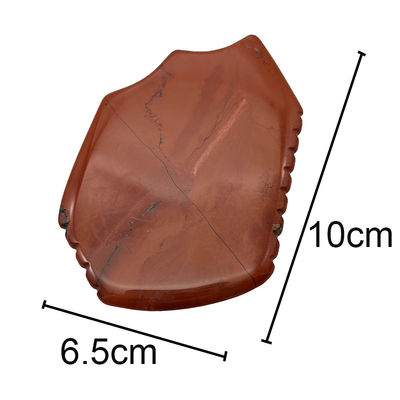 Le jaspe rouge pour le visage Guasha Levé la peau pour raffermir les mains naturelles Guérison de la main Jade Gua Sha Outil de massage du visage Portable et portatif