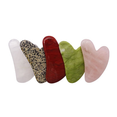 Massageur en forme de cœur Gua Sha Board Jade Stone pour le massage du visage SPA Traitement d'acupuncture