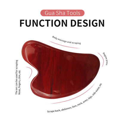 Massageur en forme de cœur Gua Sha Board Jade Stone pour le massage du visage SPA Traitement d'acupuncture
