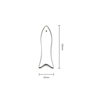 Fonction de la cosmétologie Grattoir en acier inoxydable en forme de poisson Massage facial Outil Gua Sha pour le lifting du visage et la peau anti-âge