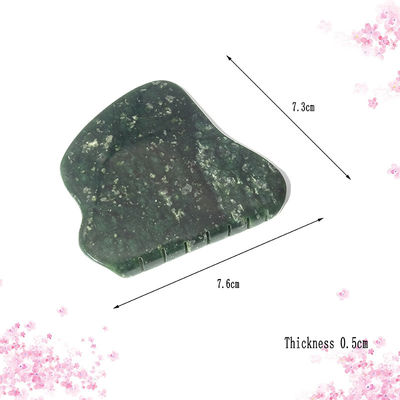 Pierre de jade naturelle Nanyang Noir-vert Guasha grattage massage Gua Sha pour activer le Qi et le dragage des garanties