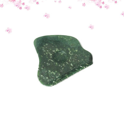 Pierre de jade naturelle Nanyang Noir-vert Guasha grattage massage Gua Sha pour activer le Qi et le dragage des garanties
