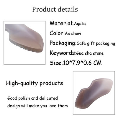 Tableau Gua Sha d' Agate Naturel pour le massage corporel et le traitement du visage dans l' acupuncture SPA
