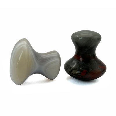 2024 pierre de sang gris agate pierre de jade gua sha champignon pierre de massage pour réduire les lignes fines sur le visage cou corps