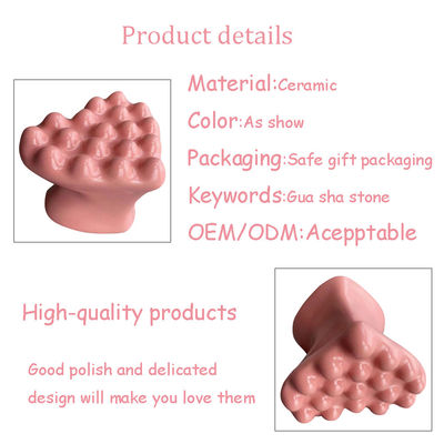 Logo personnalisé Outil de massage en céramique Gua Sha pour le drainage lymphatique du visage et du corps