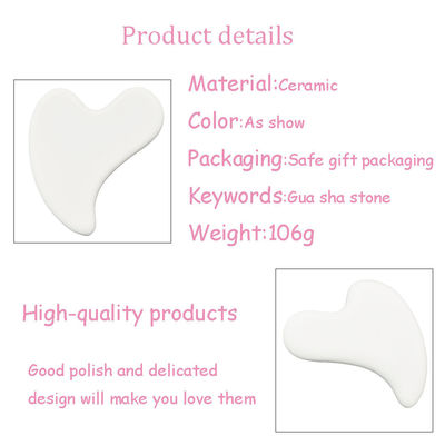 Médical style de soins personnels de massage en céramique portatif thérapie de masse Gua Sha Outil de carte pour le visage Guasha Scraping produit de beauté