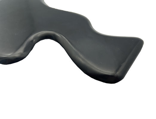 Produits de soins corporels Goua Sha Board Logo Support personnalisé Logo personnalisé Polygonal Black Bianstone Jade Massage Tool