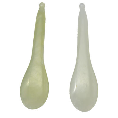Un stylo de massage en point d'acupuncture en forme de cuillère jaune Xiuyan Jade Stick Eye Massager Pen avec et accepté service OEM / ODM
