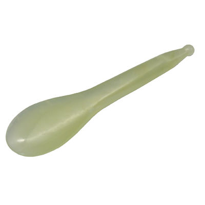 Un stylo de massage en point d'acupuncture en forme de cuillère jaune Xiuyan Jade Stick Eye Massager Pen avec et accepté service OEM / ODM
