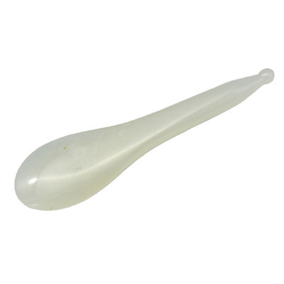 Un stylo de massage en point d'acupuncture en forme de cuillère jaune Xiuyan Jade Stick Eye Massager Pen avec et accepté service OEM / ODM