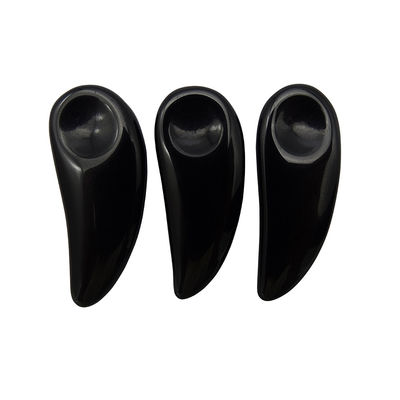 Masseur facial noir Mini Obsidian Cosmétique Cuillère Guasha Crème pour les yeux Maquillage Scoop Spatula Stick pour le massage de soulagement des yeux