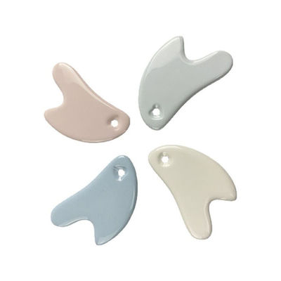 Tableau de massage en céramique en forme de cœur blanc Gua Sha Outils de massage du visage pour tous les types de peau