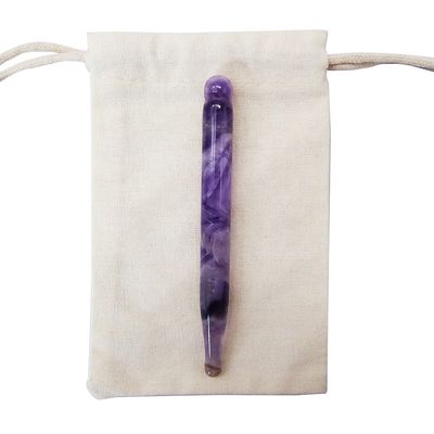 Le visage mince Gua sha Outils Améthyste naturel Acupression Guasha Massage Therapy Pen pour le corps entier soulagement de la douleur des tissus profonds