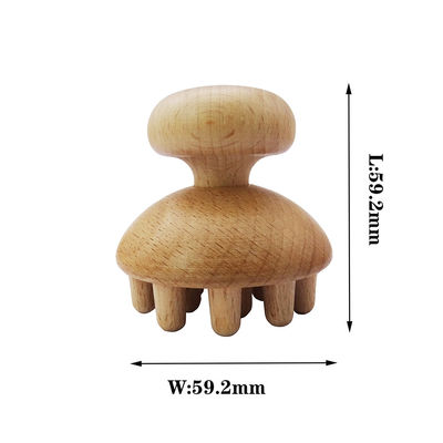 Fonction musicale Outil de massage thérapeutique à base de champignons en bois Gua Sha pour le drainage lymphatique de la main et du corps entier