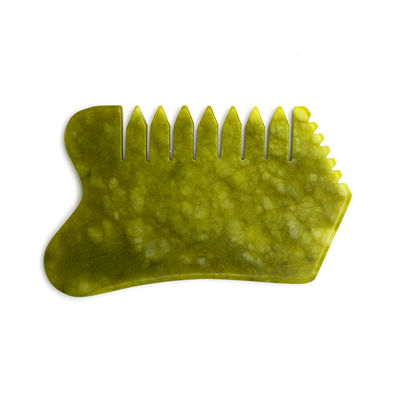 Soins de santé personnels Green Jade Comb Guasha Outil de rasage pour les soins de la tête et le soulagement de la douleur de travail multi-fonctionnel portable