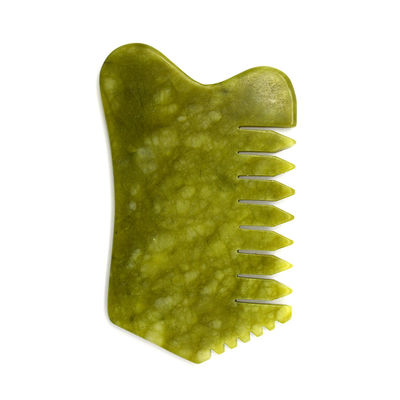 Soins de santé personnels Green Jade Comb Guasha Outil de rasage pour les soins de la tête et le soulagement de la douleur de travail multi-fonctionnel portable