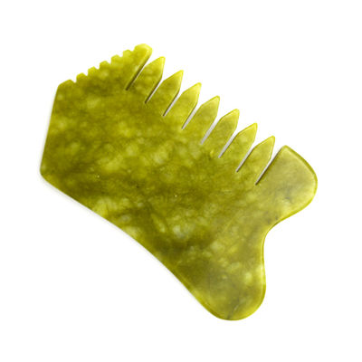 Soins de santé personnels Green Jade Comb Guasha Outil de rasage pour les soins de la tête et le soulagement de la douleur de travail multi-fonctionnel portable