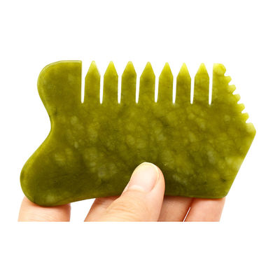 Soins de santé personnels Green Jade Comb Guasha Outil de rasage pour les soins de la tête et le soulagement de la douleur de travail multi-fonctionnel portable
