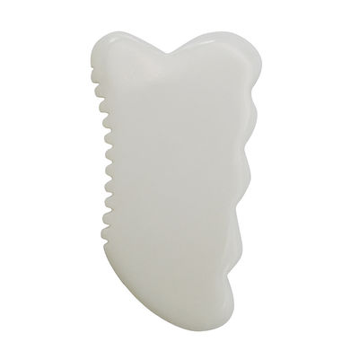 Outils de santé et de soins de la peau anti-âge quotidiens Tableau Guasha de jade blanc avec outil de massage facial personnalisé Gua Sha
