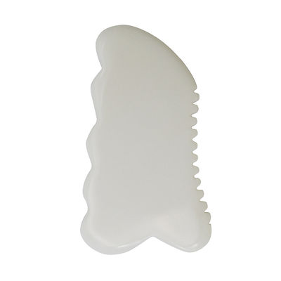 Outils de santé et de soins de la peau anti-âge quotidiens Tableau Guasha de jade blanc avec outil de massage facial personnalisé Gua Sha