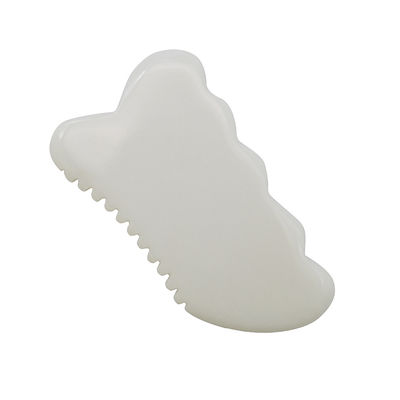Outils de santé et de soins de la peau anti-âge quotidiens Tableau Guasha de jade blanc avec outil de massage facial personnalisé Gua Sha