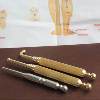 Outil de massage des tissus profonds relaxant stylo d'acupression manuel en laiton pour la réflexologie masseur de points de pression