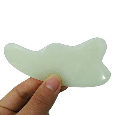 Logo personnalisé Spa naturel vert Gua Sha Outil de massage du cuir chevelu pour raser la peau du visage et du corps Massageurs de visage Guasha poli