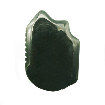 2024 Produits de tendance Outil de Guasha en pierre de jade naturelle pour le visage et le corps Planche de rasage vert foncé Nephrite zone de massage