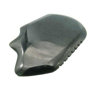 2024 Produits de tendance Outil de Guasha en pierre de jade naturelle pour le visage et le corps Planche de rasage vert foncé Nephrite zone de massage