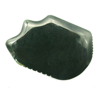 2024 Produits de tendance Outil de Guasha en pierre de jade naturelle pour le visage et le corps Planche de rasage vert foncé Nephrite zone de massage