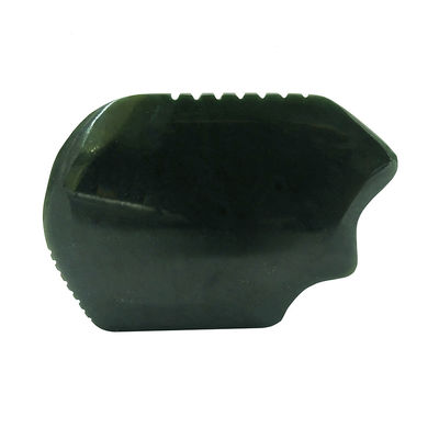 2024 Produits de tendance Outil de Guasha en pierre de jade naturelle pour le visage et le corps Planche de rasage vert foncé Nephrite zone de massage