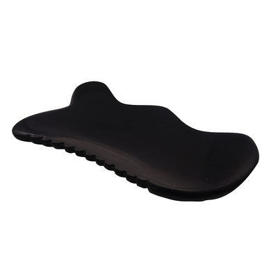 Outil de massage Gua Sha Outil de massage naturel en pierre Bian noire pour le cou et le dos