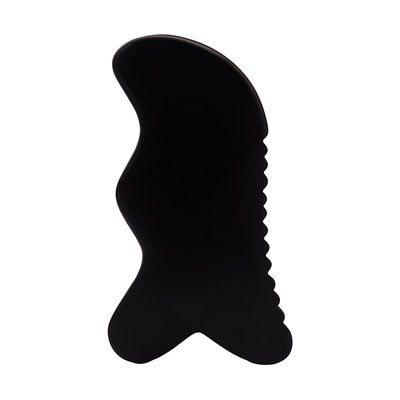 Outil de massage Gua Sha Outil de massage naturel en pierre Bian noire pour le cou et le dos