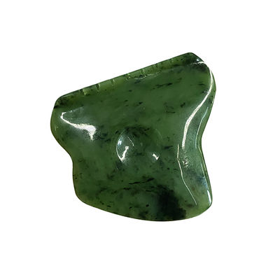 Massageur de corps Nephrite vert Jade Gua Sha Scraping Massage Outil pour le relâchement de la tension du visage et l' auto-assistance