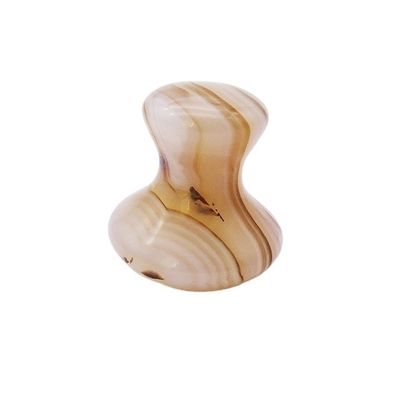 Massage à la pierre de champignon d'agate naturel pour le grattage de l'énergie de jade et la cosmétologie de la compression à froid / chaud