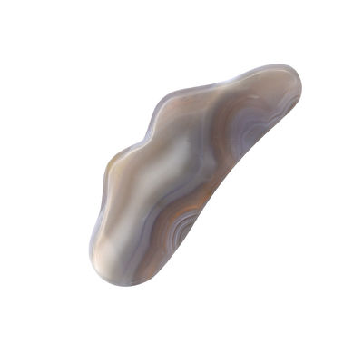 Agate naturelle faite à la main, pierre Gua Sha essentielle pour le massage corporel et le traitement par acupuncture.